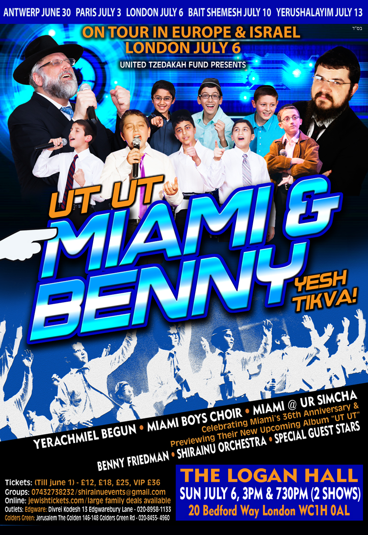 Miami Boys Choir & Benny Friedman Europe & Israel Tour FULL DATES