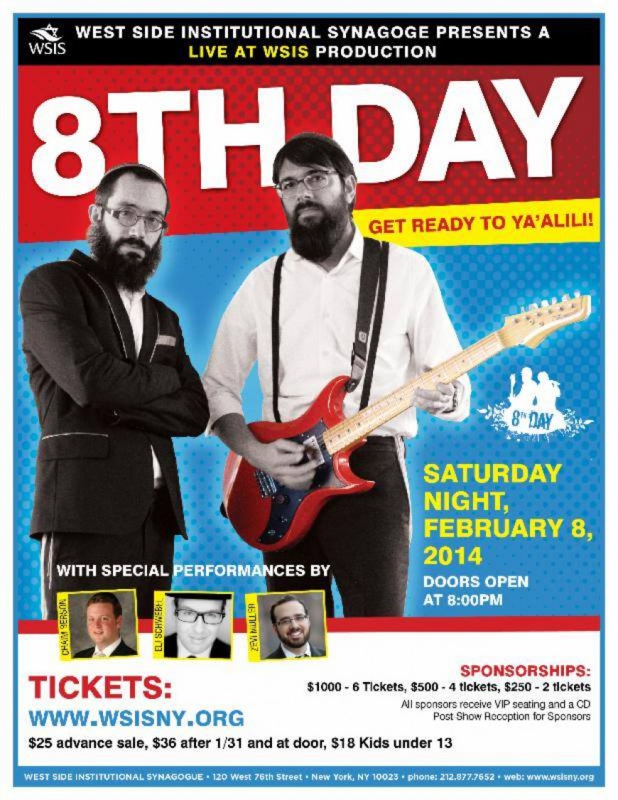 WSIS Presents: 8th Day with special performances by Chaim Berson – Eli ...